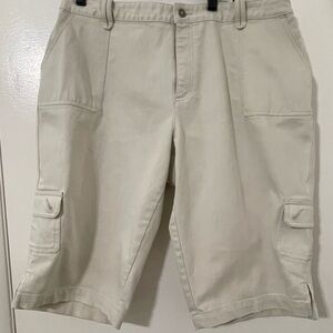 CJ Banks Women's Tan Cargo Shorts